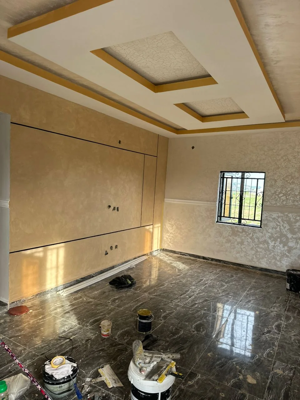 Finished neutral interior viewed from the doorway