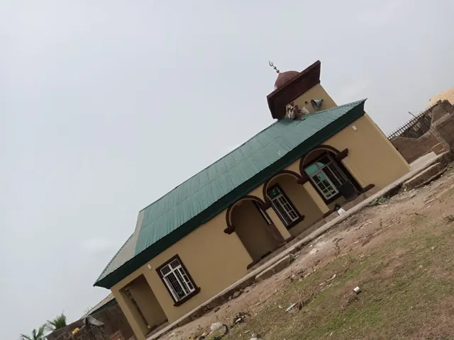 Wide exterior view of the warm neutral colour scheme